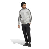 Adidas trainingspak 3 strepen badstof track grijs/zwart